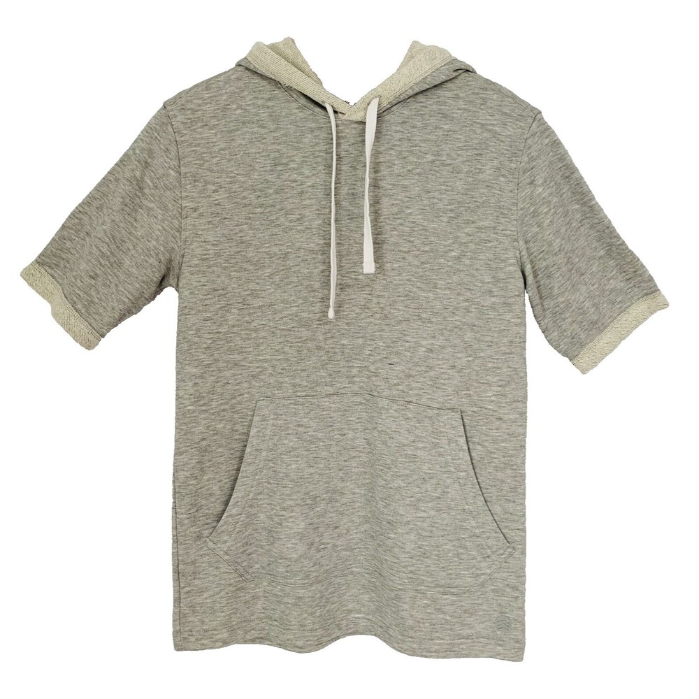 NWT Solaris Active Shirt Hoodie Men Small Lt Heatherd Gray Kangaroo Pocket Comfy